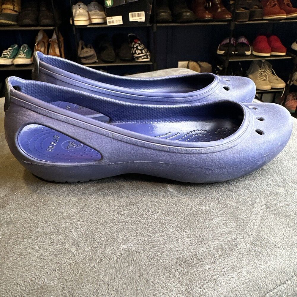Crocs Women's Navy Blue Slingback Ballet Flats‎ Size 6